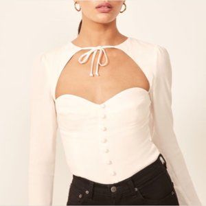 Reformation Remi Top in ivory